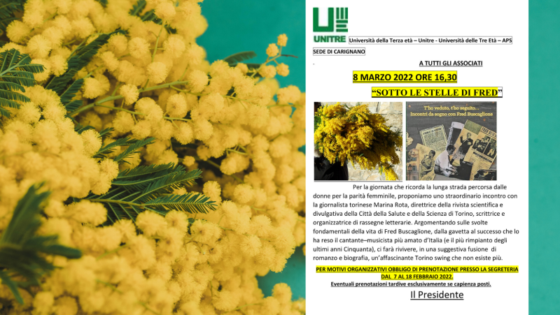 Sotto le stelle di Fred di Marina Rota a Carignano