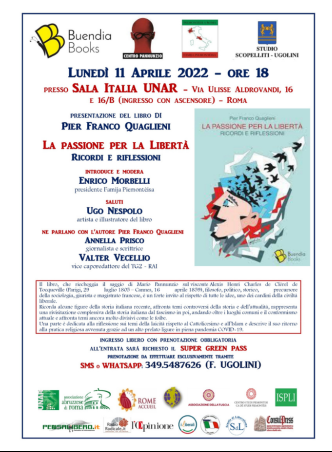 La passione per la libertà di Pier Franco Quaglieni a Roma