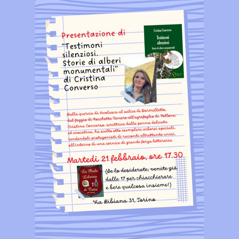 Testimoni silenziosi alla Piola Libreria di Catia