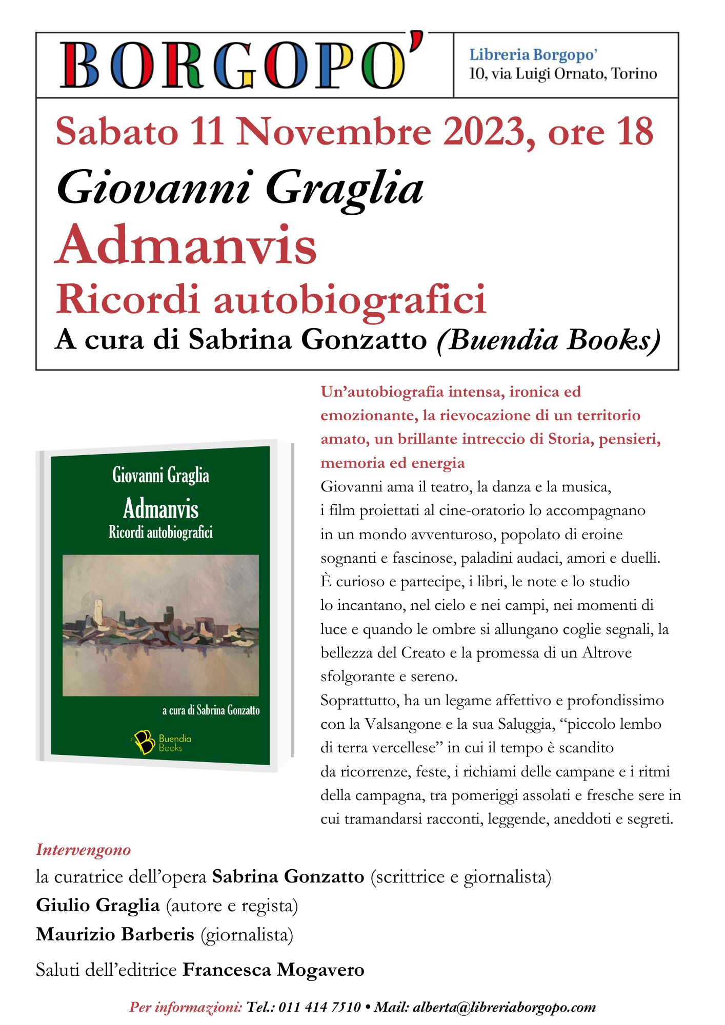 Admanvis alla Libreria Borgopo'