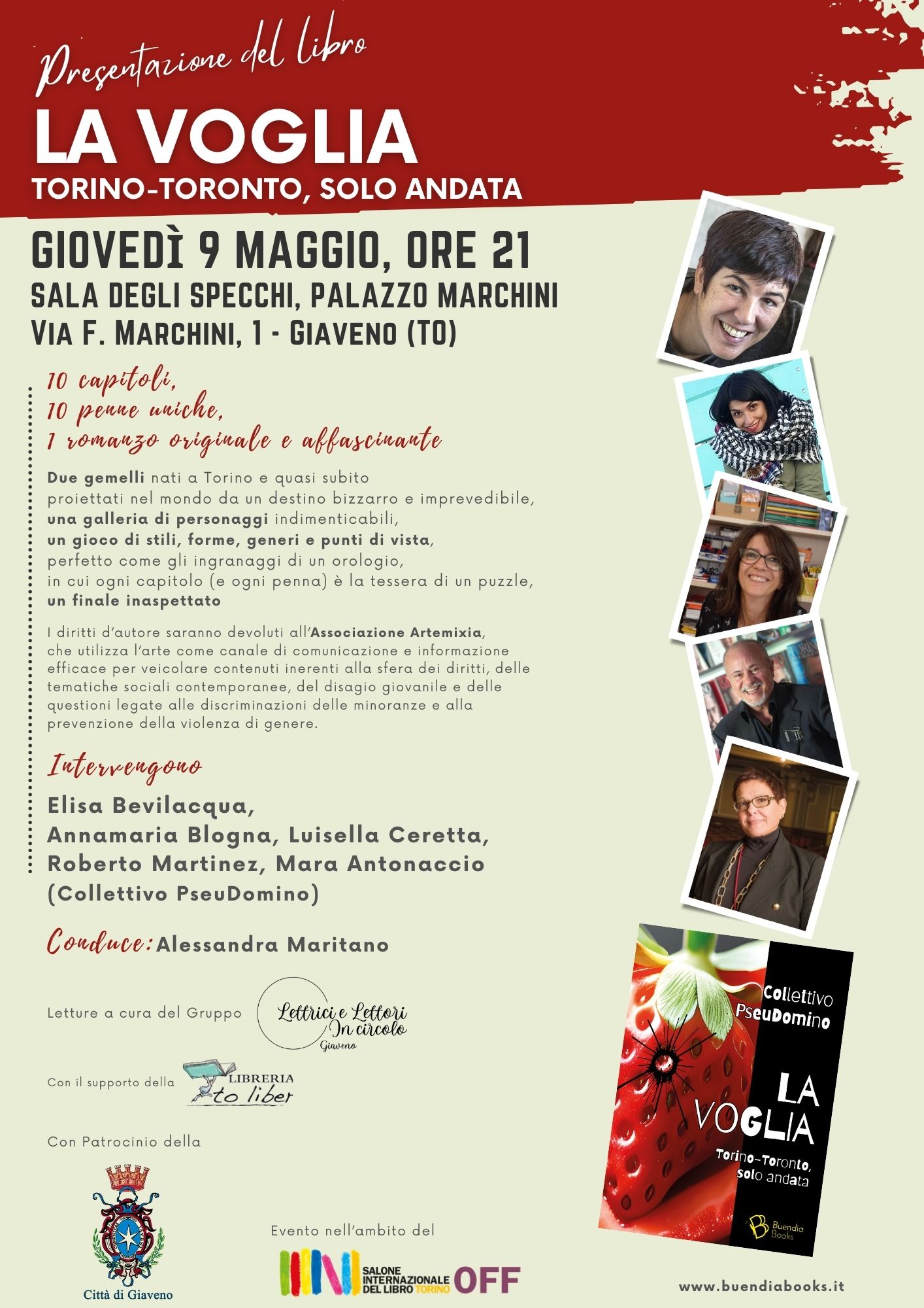 "La voglia. Torino-Toronto, solo andata" a Giaveno